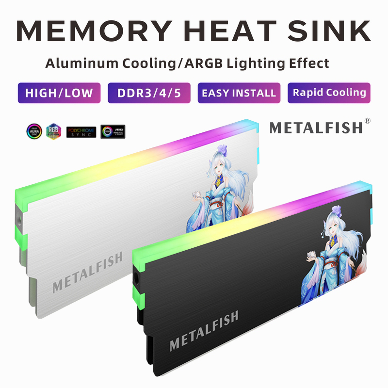 METALFISH DRAM Heatsink 5V-3PI - Ddr5 Ram ulasan dan harga